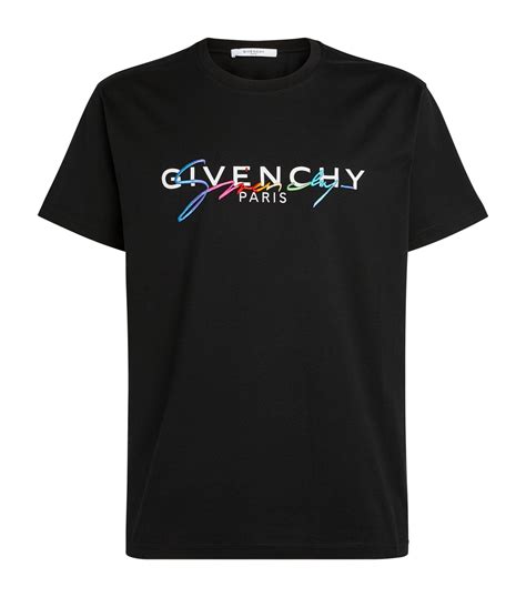 black and white givenchy shirt|Givenchy signature t shirt.